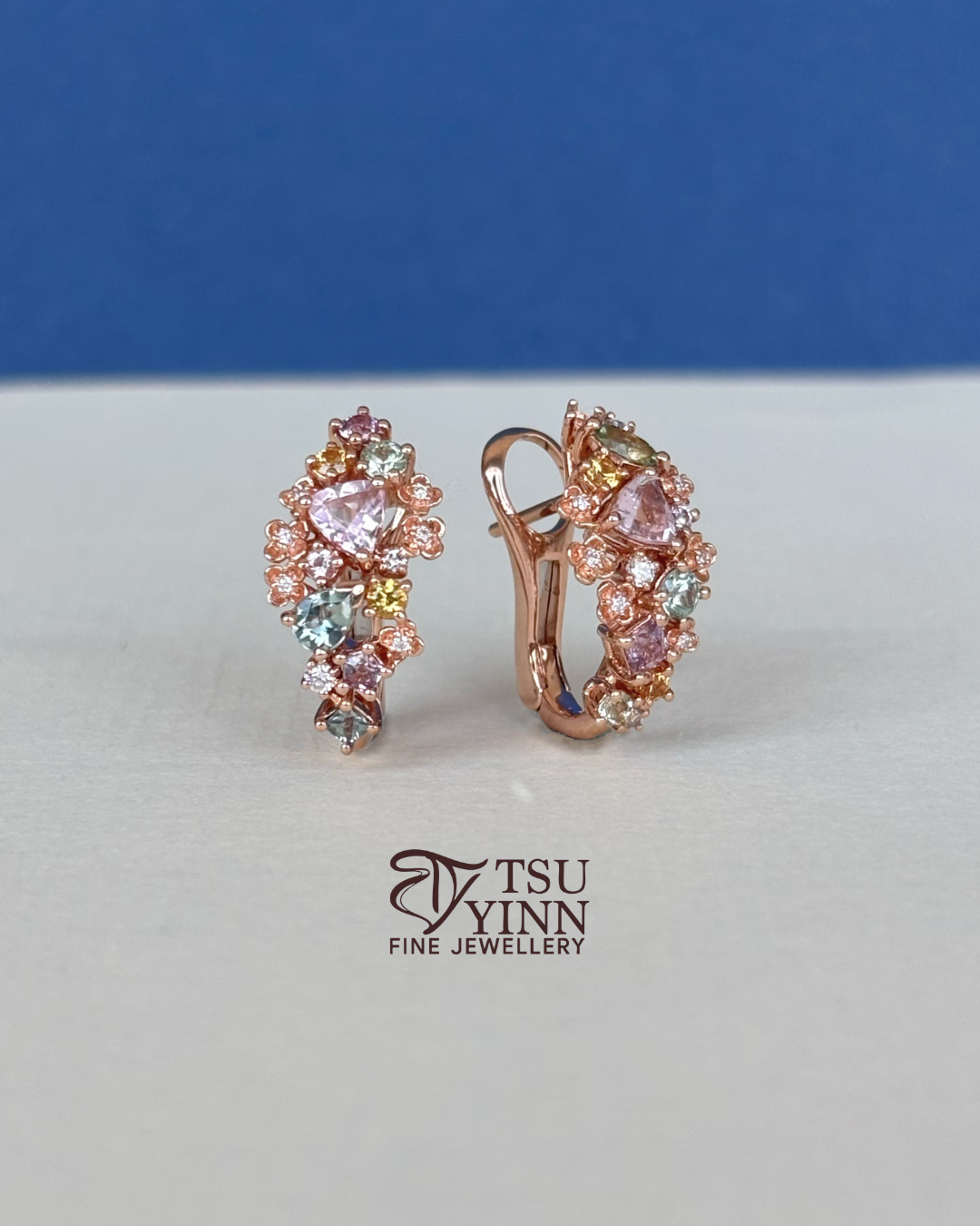 Messy Band Omega Back Earrings