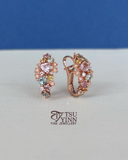 Messy Band Omega Back Earrings