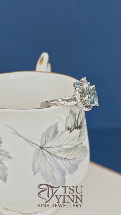 Ellie Ring with Aquamarine